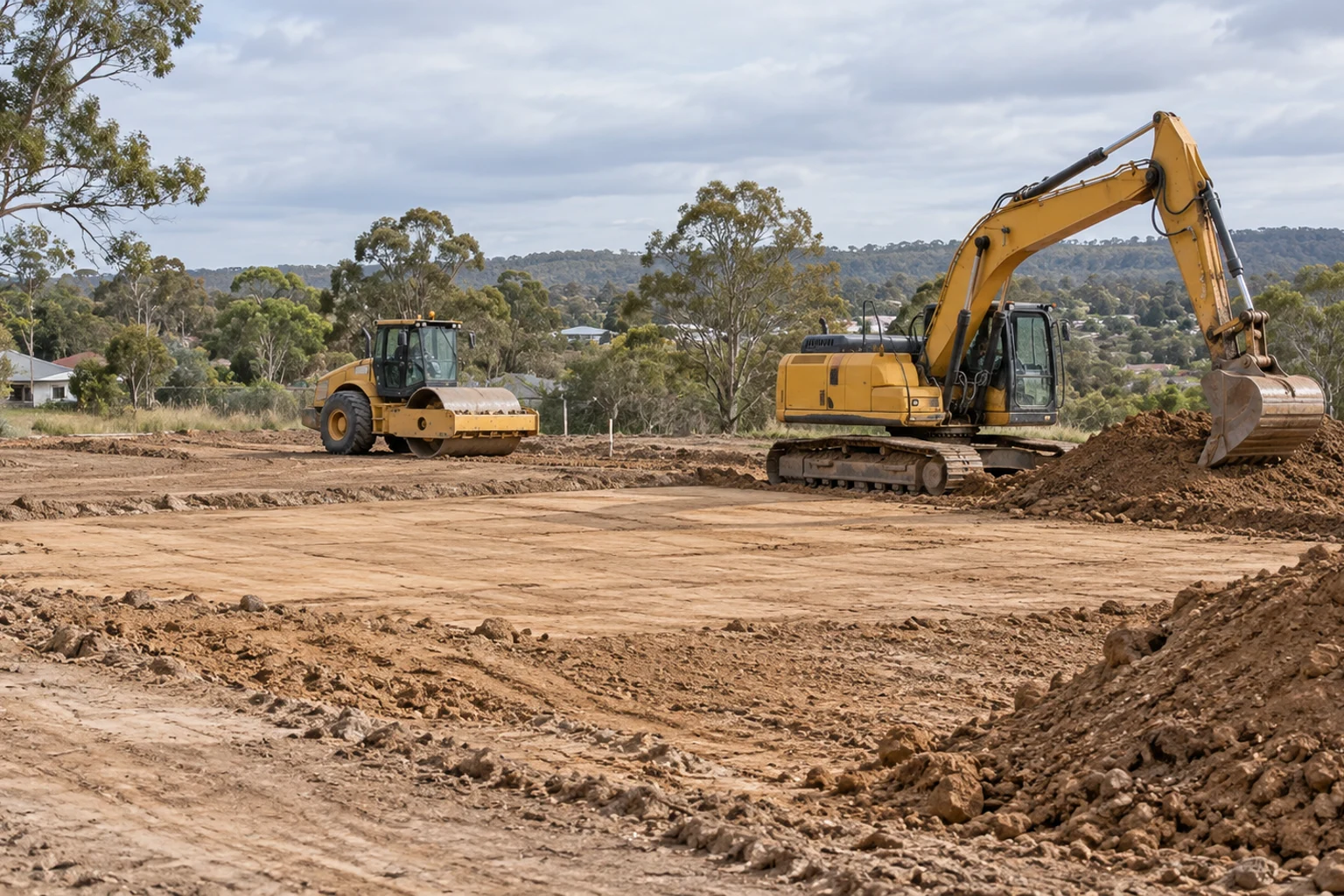 Illustrative building pads in a Brisbane setting