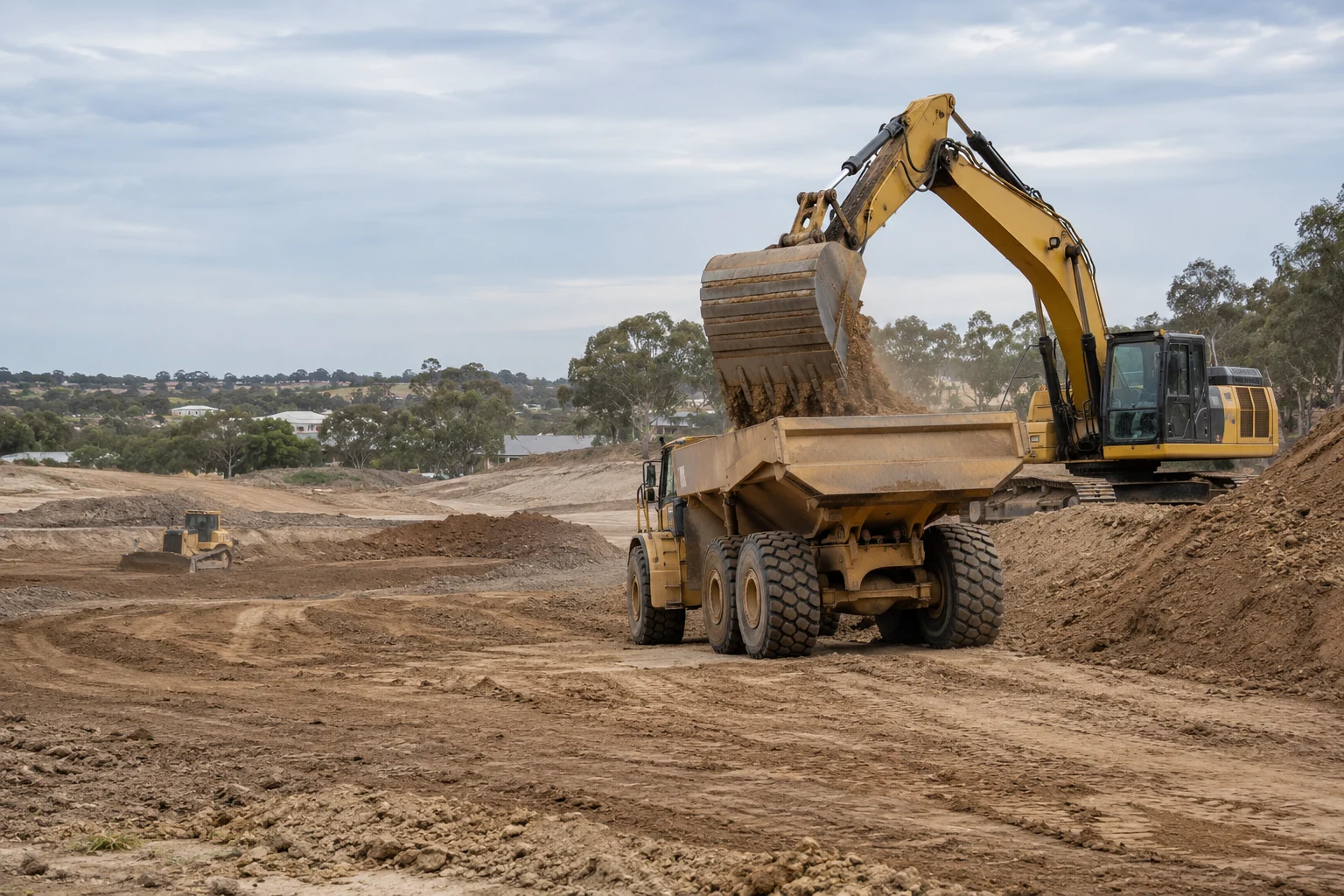 Illustrative bulk excavation in a Brisbane setting