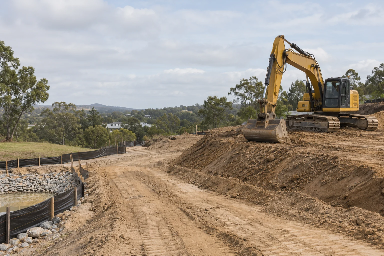 Illustrative erosion control in a Brisbane setting