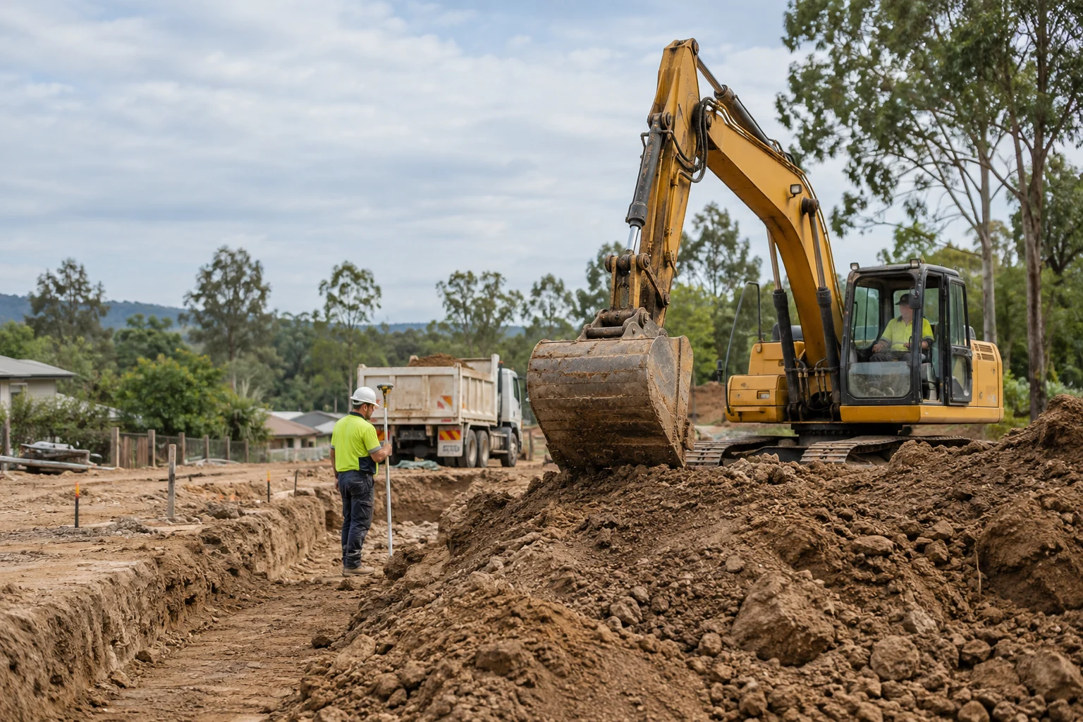 Excavation, illustrative Brisbane scene
