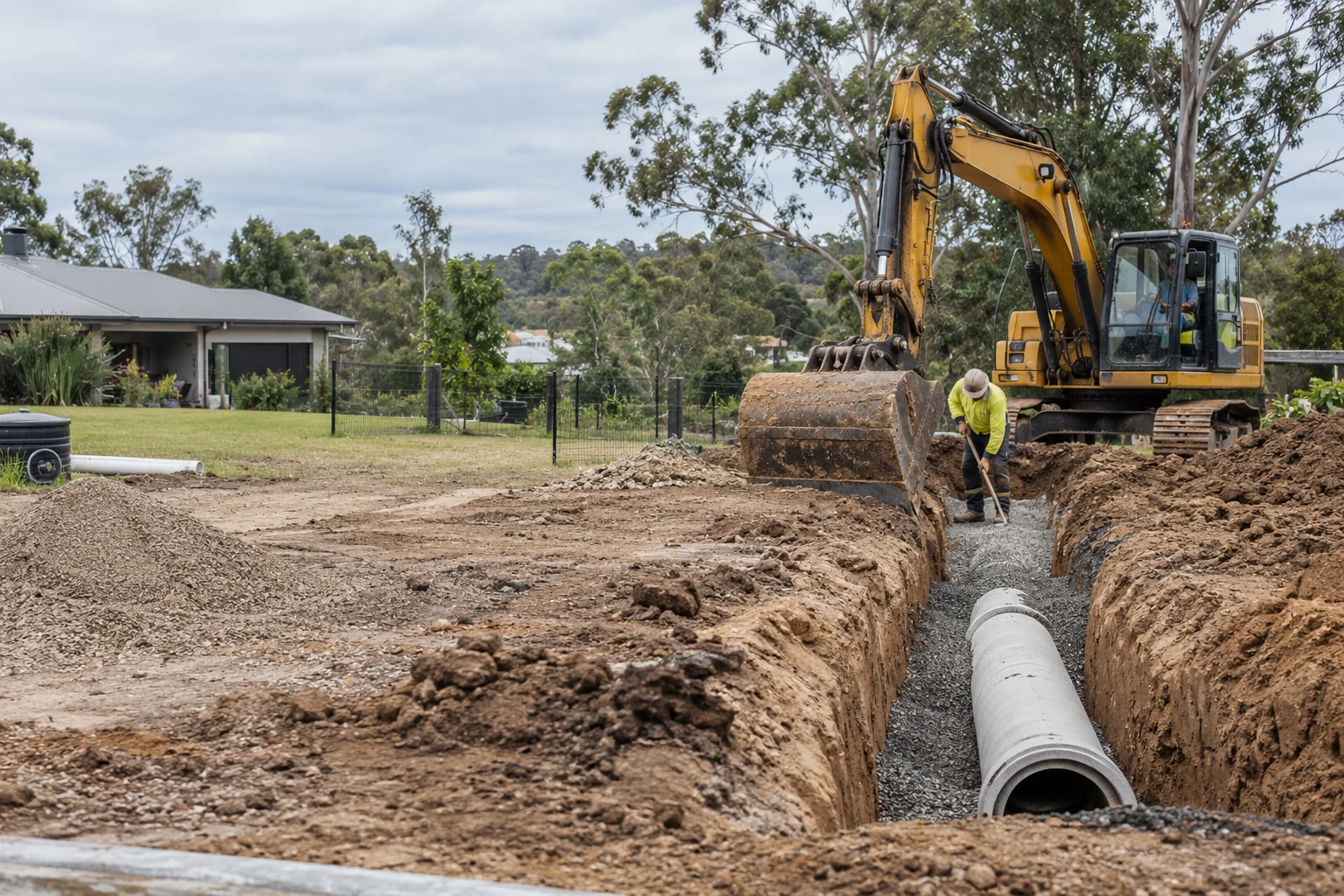 Stormwater Drainage, illustrative Brisbane scene